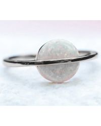 Pura Vida prsten Opal Saturn Silver